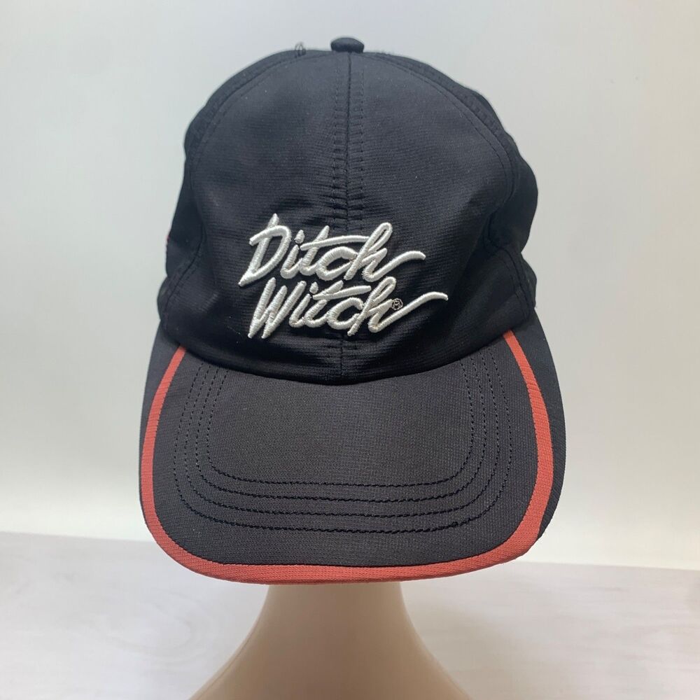 Ditch Witch Hat‎ Cap Strap Back Black Orange Embroidered Advertising Promo Mens